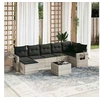 Image de Salon de Jardin avec Coussins 8 pcs, Canapés de Terrasse, Ensemble de Meubles de Patio, Mobilier d'Extérieur, Gris 3220491