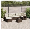 Image de Salon de jardin modulable GENERIQUE 8 pieces marron resine tressee 62 x 62 x 69 cm 7 personnes
