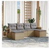 Image de Salon de Jardin avec Coussins 6 pcs, Canapés de Terrasse, Ensemble de Meubles de Patio, Mobilier d'Extérieur, Beige 3220518