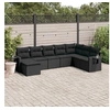 Image de Salon de jardin modulable rotin 8 pieces 2 personnes 62 x 62 x 69 cm noir