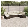 Image de Salon de Jardin avec Coussins 8 pcs, Canapés de Terrasse, Ensemble de Meubles de Patio, Mobilier d'Extérieur, Marron 3220562