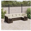 Image de Salon de Jardin avec Coussins 7 pcs, Canapés de Terrasse, Ensemble de Meubles de Patio, Mobilier d'Extérieur, Marron 3220592