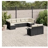 Image de Salon de Jardin avec Coussins 9 pcs, Canapés de Terrasse, Ensemble de Meubles de Patio, Mobilier d'Extérieur, Noir 3220615