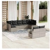 Image de Salon de Jardin avec Coussins 9 pcs, Canapés de Terrasse, Ensemble de Meubles de Patio, Mobilier d'Extérieur, Gris 3220621