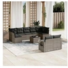 Image de Salon de Jardin avec Coussins 10 pcs, Canapés de Terrasse, Ensemble de Meubles de Patio, Mobilier d'Extérieur, Gris 3220629