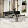 Image de Salon de Jardin avec Coussins 10 pcs, Canapés de Terrasse, Ensemble de Meubles de Patio, Mobilier d'Extérieur, Gris 3220631