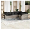 Image de Salon de Jardin avec Coussins 9 pcs, Canapés de Terrasse, Ensemble de Meubles de Patio, Mobilier d'Extérieur, Gris 3220641