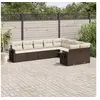 Image de Salon de Jardin avec Coussins 9 pcs, Canapés de Terrasse, Ensemble de Meubles de Patio, Mobilier d'Extérieur, Marron 3220642