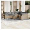 Image de Salon de jardin modulable beige 10 pieces resine tressee 62 x 62 x 69 cm