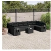 Image de Salon de Jardin avec Coussins 11 pcs, Canapés de Terrasse, Ensemble de Meubles de Patio, Mobilier d'Extérieur, Noir 3220674