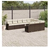 Image de Salon de Jardin avec Coussins 10 pcs, Canapés de Terrasse, Ensemble de Meubles de Patio, Mobilier d'Extérieur, Marron 3220692
