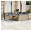 Image de Salon de jardin modulable bois massif beige 11 pieces 62 x 62 x 69 cm 2 personnes