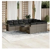 Image de Salon de jardin modulable rotin gris 11 pieces 10 personnes