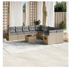 Image de Salon de Jardin avec Coussins 11 pcs, Canapés de Terrasse, Ensemble de Meubles de Patio, Mobilier d'Extérieur, Beige 3220718