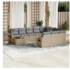 Image de Salon de Jardin avec Coussins 11 pcs, Canapés de Terrasse, Ensemble de Meubles de Patio, Mobilier d'Extérieur, Beige 3220728