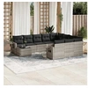 Image de Salon de Jardin avec Coussins 11 pcs, Canapés de Terrasse, Ensemble de Meubles de Patio, Mobilier d'Extérieur, Gris 3220731
