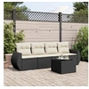 Image de Salon de jardin modulable noir 5 pieces 4 personnes x 70 x 69 resine tressee