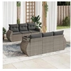Image de Salon de jardin modulable rotin gris 7 pieces x 70 x 69 6 personnes
