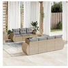 Image de Salon de Jardin avec Coussins 8 pcs, Canapés de Terrasse, Ensemble de Meubles de Patio, Mobilier d'Extérieur, Beige 3221128