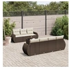 Image de Salon de jardin modulable resine tressee marron 8 pieces x 70 x 69 7 personnes