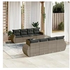 Image de Salon de jardin modulable resine tressee gris 9 pieces x 70 x 69