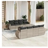 Image de Salon de Jardin avec Coussins 9 pcs, Canapés de Terrasse, Ensemble de Meubles de Patio, Mobilier d'Extérieur, Gris 3221151