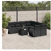 Image de Salon de Jardin avec Coussins 9 pcs, Canapés de Terrasse, Ensemble de Meubles de Patio, Mobilier d'Extérieur, Noir 3221154