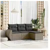 Image de Salon de Jardin avec Coussins 4 pcs, Canapés de Terrasse, Ensemble de Meubles de Patio, Mobilier d'Extérieur, Gris 3221269