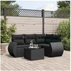 Image de Noir 4 personnes resine tressee salon de jardin modulable x 70 x 69 5 pieces