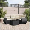 Image de Salon de jardin modulable noir resine tressee 4 personnes x 70 x 69 5 pieces