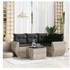 Image de Gris salon de jardin modulable 5 pieces resine tressee x 70 x 69
