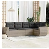 Image de Salon de jardin modulable resine tressee gris 5 pieces x 71 x 69