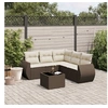 Image de Salon de jardin modulable rotin marron 6 pieces x 71 x 69 5 personnes