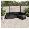 Image de Salon de jardin modulable resine tressee noir 6 pieces x 70 x 69 6 personnes