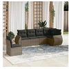 Image de Salon de jardin modulable resine tressee gris 6 pieces x 71 x 69 6 personnes