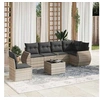 Image de Salon de Jardin avec Coussins 7 pcs, Canapés de Terrasse, Ensemble de Meubles de Patio, Mobilier d'Extérieur, Gris 3221441