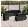 Image de Salon de Jardin avec Coussins 8 pcs, Canapés de Terrasse, Ensemble de Meubles de Patio, Mobilier d'Extérieur, Noir 3221634