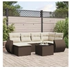 Image de Salon de Jardin avec Coussins 7 pcs, Canapés avec Dossier, Ensemble de Meubles, Mobilier de Terrasse Patio, Marron 3221672
