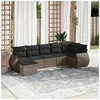 Image de Salon de jardin modulable gris 7 pieces 7 personnes 62 x 62 x 69 cm resine tressee