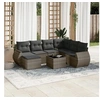 Image de Salon de jardin modulable resine tressee 8 pieces 62 x 62 x 69 cm