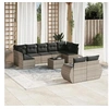 Image de Salon de Jardin avec Coussins 10 pcs, Canapés avec Dossier, Ensemble de Meubles, Mobilier de Terrasse Patio, Gris 3221831