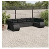 Image de Salon de jardin modulable 10 pieces resine tressee 2 personnes 62 x 62 x 69 cm noir