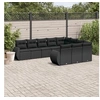 Image de Salon de jardin modulable 10 pieces resine tressee noir 62 x 62 x 69 cm 10 personnes