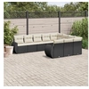 Image de Salon de jardin modulable noir 2 personnes bois massif 62 x 62 x 69 cm 10 pieces