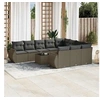 Image de Salon de Jardin avec Coussins 11 pcs, Canapés avec Dossier, Ensemble de Meubles, Mobilier de Terrasse Patio, Gris 3221901