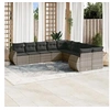 Image de Salon de jardin modulable resine tressee gris 10 pieces x 70 x 69 10 personnes