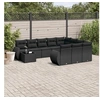 Image de Salon de Jardin avec Coussins 11 pcs, Canapés de Terrasse, Ensemble de Meubles de Patio, Mobilier d'Extérieur, Noir 3221924