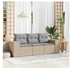 Image de Salon de jardin modulable 3 pieces resine tressee 3 personnes 62 x 55 x 69 beige