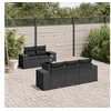 Image de Salon de Jardin avec Coussins 6 pcs, Canapés de Terrasse, Ensemble de Meubles de Patio, Mobilier d'Extérieur, Noir 3222294