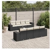 Image de Salon de Jardin avec Coussins 9 pcs, Canapés de Terrasse, Ensemble de Meubles de Patio, Mobilier d'Extérieur, Noir 3222345